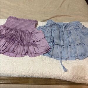 Gently worn boutique silky skirts size small